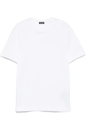 Ermenegildo Zegna Koszulki, Mężczyzna, Biały, XL, Bawełna, T-shirt z okrągłym dekoltem