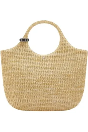Courrèges Torebki, Kobieta, Beżowy, ONE SIZE, Raphia Handbag Fashion Luxe