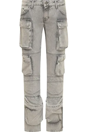 The Attico Spodnie, Kobieta, Szary, W26, Denim, Essie Long Pants