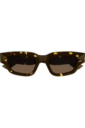 Bottega Veneta Akcesoria, Mężczyzna, brązowy, ONE SIZE, Okulary Przeciwsłoneczne z Diamentowymi Fasetami