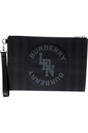 Burberry Akcesoria, Mężczyzna, Czarny, ONE SIZE, Bawełna, Portfel Edin