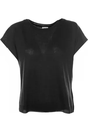 Drykorn Koszulki, Kobieta, Czarny, XL, Bawełna, Casual T-shirt z okrągłym dekoltem