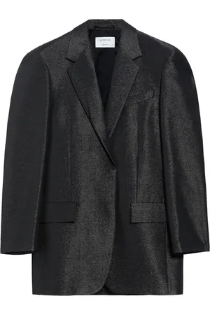 Sportmax Kurtki, Kobieta, Czarny, S, Baffo Model 002 Blazer