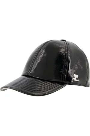 Courrèges Akcesoria, unisex, Czarny, S, Bawełna, Casquette Réédition Vinyl Cap