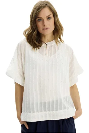 In Front Bluzki, Kobieta, Biały, L, Nylon, Biała Joanna Blouse z Similisten