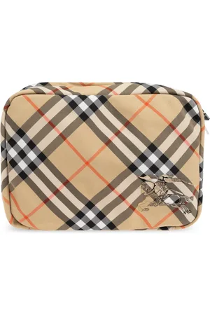 Burberry Torebki, Mężczyzna, Beżowy, ONE SIZE, Poliester, Kosmetyczka z wzorem