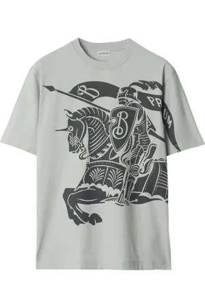 Burberry Koszulki, Kobieta, Szary, L, Bawełna, Stylowy T-shirt