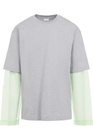 DRIES VAN NOTEN Koszulki, Mężczyzna, Szary, L, Bawełna, Szara Koszulka