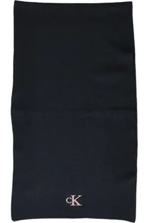 Calvin Klein Akcesoria, Kobieta, Czarny, ONE SIZE, Czarny Szal Damski - Elegancki Dodatek na Jesień/Zimę