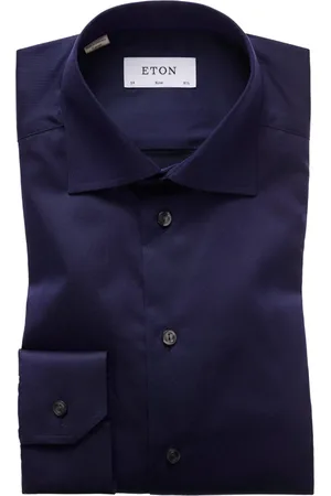 Eton Koszule, Mężczyzna, Niebieski, 3XL, Bawełna, Granatowa koszula Slim Fit