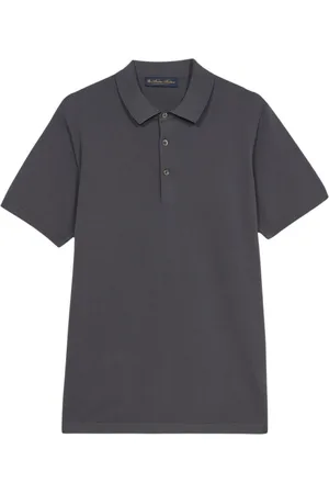 Brooks Brothers Koszulki, Mężczyzna, Szary, L, Bawełna, Ciemnoszara bawełniana koszulka polo