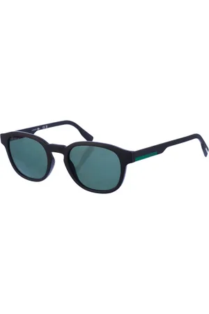 Lacoste Akcesoria, Kobieta, Czarny, ONE SIZE, Owalne okulary przeciwsłoneczne z octanu z efektem lustrzanym