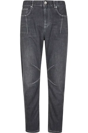 ELEVENTY Jeansy, Mężczyzna, Szary, W34, Denim, Elastyczny Denim Bawełniany