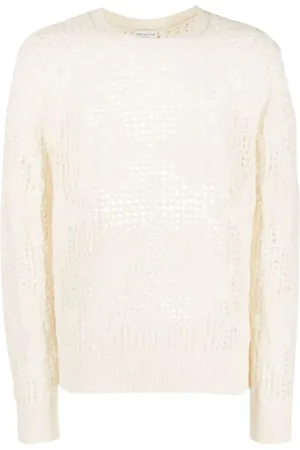 DRIES VAN NOTEN Swetry, Mężczyzna, Beżowy, L, Sweter Menoah
