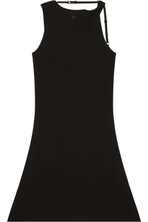 Courrèges Sukienki, Kobieta, Czarny, S, Sukienka z haftowanym logo