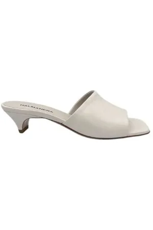 HALMANERA Buty, Kobieta, Szary, 39 EU, Tofu Vernicetta Mule z podeszwą skórzaną