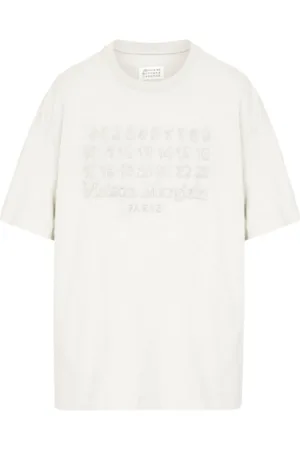 Maison Margiela Koszulki, Mężczyzna, Beżowy, L, Bawełna, Casualowy T-Shirt