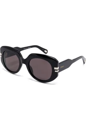 Chloé Akcesoria, Kobieta, Czarny, ONE SIZE, Nylon, Okulary przeciwsłoneczne
