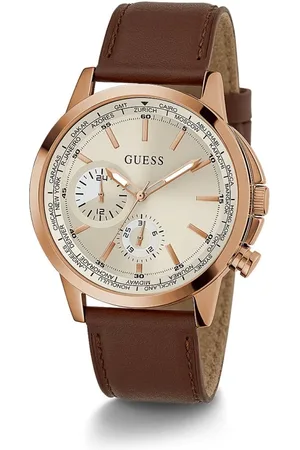 Guess Akcesoria, Mężczyzna, brązowy, ONE SIZE, Skóra, Zegarek męski