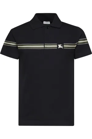 Burberry Koszulki, Mężczyzna, Niebieski, L, Bawełna, Polo z wzorem w kratę