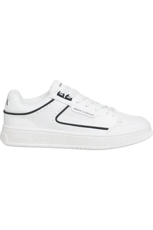 Armani Exchange Buty, Mężczyzna, Biały, 44 EU, Proste Tenisówki Na Sznurowadła