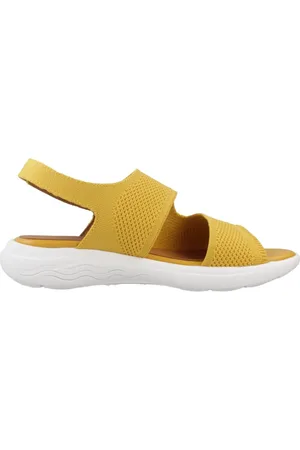 Geox Buty, Kobieta, Żółty, 38 EU, Stylowe płaskie sandały