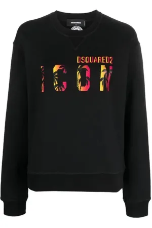 Dsquared2 Bluzy, Mężczyzna, Czarny, L, Bawełna, Stylowa Bluza