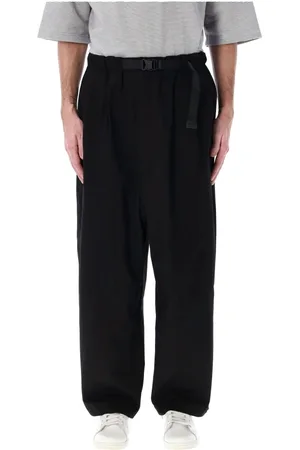 Comme des Garçons Spodnie, Mężczyzna, Czarny, L, Nylon, Wytrzymałe Spodnie Joggingowe z Paskiem