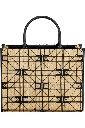 Elisabetta Franchi Torebki, Kobieta, Wielobarwność, ONE SIZE, Torba Shopper z Rafii