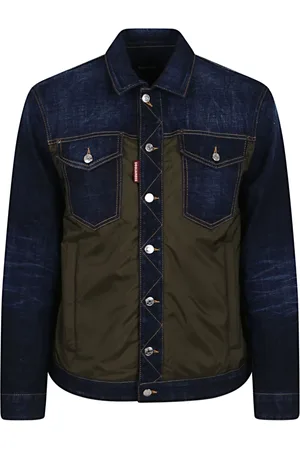 Dsquared2 Kurtki, Mężczyzna, Niebieski, L, Bawełna, Kurtka jeansowa