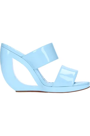 Manolo Blahnik Buty, Kobieta, Niebieski, 37 EU, Skóra, Klapki Welli