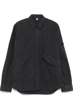 C.P. Company Kurtki, Mężczyzna, Czarny, L, Bawełna, Stylowa Overshirt
