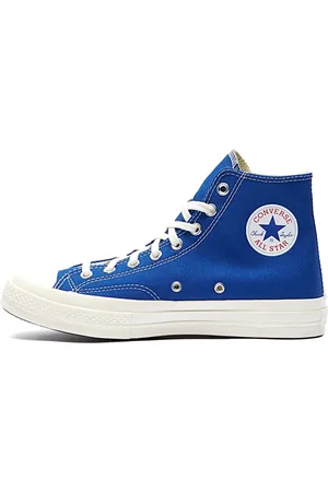 Comme des Garçons Buty, Mężczyzna, Niebieski, 40 EU, Skóra, Stylowe Sneakersy