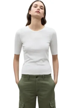 ECOALF Koszulki, Kobieta, Biały, L, Bawełna, Salla T-shirt z bawełny Tencel