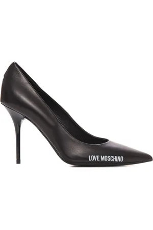 Moschino Buty, Kobieta, Czarny, 38 EU, Stylowe Czółenka z Dekoltem