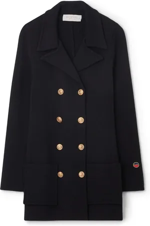 BUSNEL Płaszcze, Kobieta, Czarny, XL, Wełna, Victoria Jacket