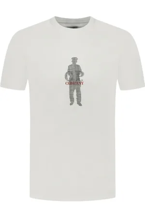 C.P. Company Koszulki, Mężczyzna, Biały, 2XL, Bawełna, T-Shirt