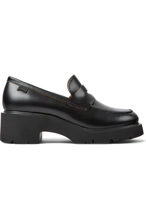 Camper Buty, Kobieta, Czarny, 37 EU, Skóra, Miejskie masywne skórzane mokasyny
