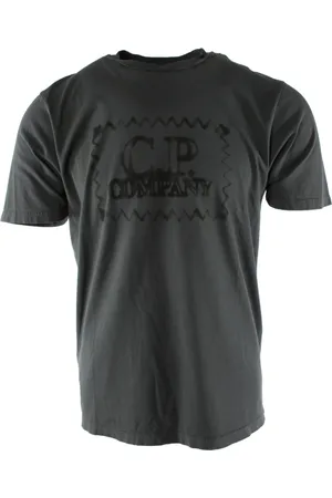 C.P. Company Koszulki, Mężczyzna, Szary, L, Bawełna, Bawełniana koszulka T-shirt