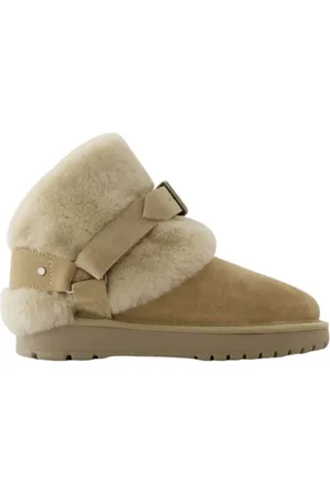Burberry Buty, Kobieta, Beżowy, 36 EU, Skóra, Skórzane buty zimowe