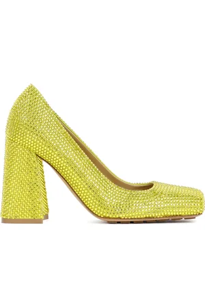Bottega Veneta Buty, Kobieta, Żółty, 38 EU, Zamsz, Czółenka Tower Obcasy