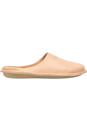 Comme des Garçons Buty, Mężczyzna, Beżowy, 43 EU, Skóra, Wsuwane skórzane buty z haftem