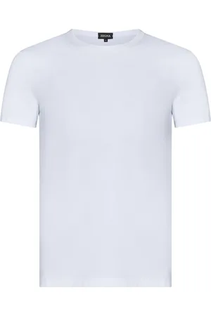 Ermenegildo Zegna Koszulki, Mężczyzna, Biały, M, Bawełna, Biały T-shirt z okrągłym dekoltem