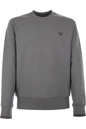 Fred Perry Bluzy, Mężczyzna, Zielony, S, Bawełna, Autentyczny sweter Crew