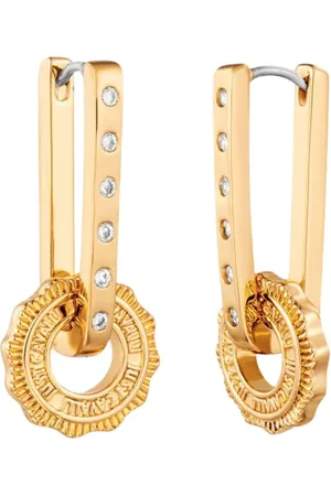 Roberto Cavalli Akcesoria, Kobieta, Żółty, ONE SIZE, Zmysłowe Ostentatious Kolczyki