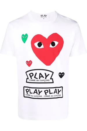 Comme des Garçons Koszulki, Mężczyzna, Biały, S, Bawełna, Polo T-Shirt