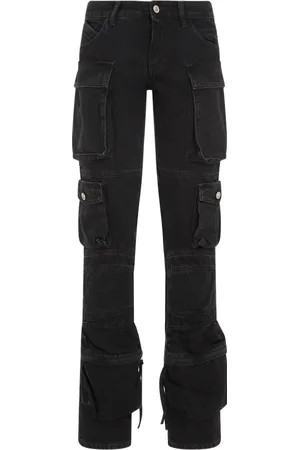 The Attico Jeansy, Kobieta, Czarny, W25, Denim, Essie Jeansyy Denim z Wysokim Stanem