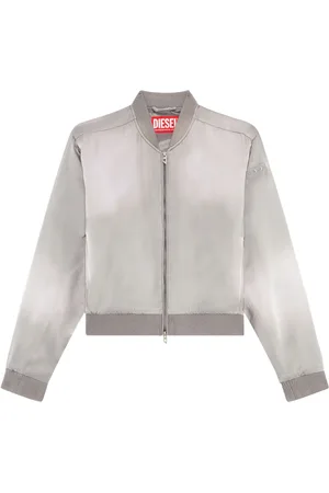 Diesel Kurtki, Kobieta, Szary, L, Satyna, Bomber Jacket