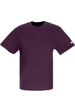 Carhartt Koszulki, Kobieta, Fioletowy, M, Bawełna, Koszulka z okrągłym dekoltem