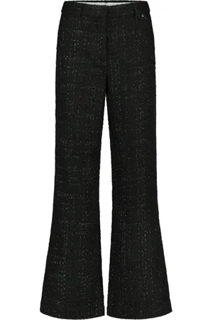 Fabienne Chapot Spodnie, Kobieta, Czarny, XL, Tweed, Spodnie Tweed Remi